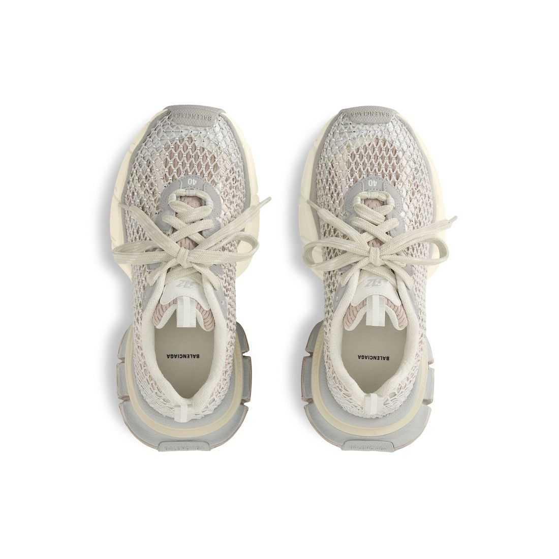 Balenciaga women's 3xl fishnet sneaker eggshell Size US 7 / IT 37 - 5 Thumbnail