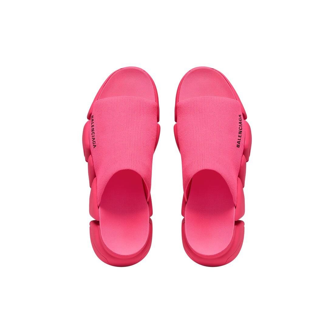 Balenciaga Women's Speed 2.0 Recycled Knit Slide Sandal in Fluo Pink Size US 7 / IT 37 - 5 Thumbnail