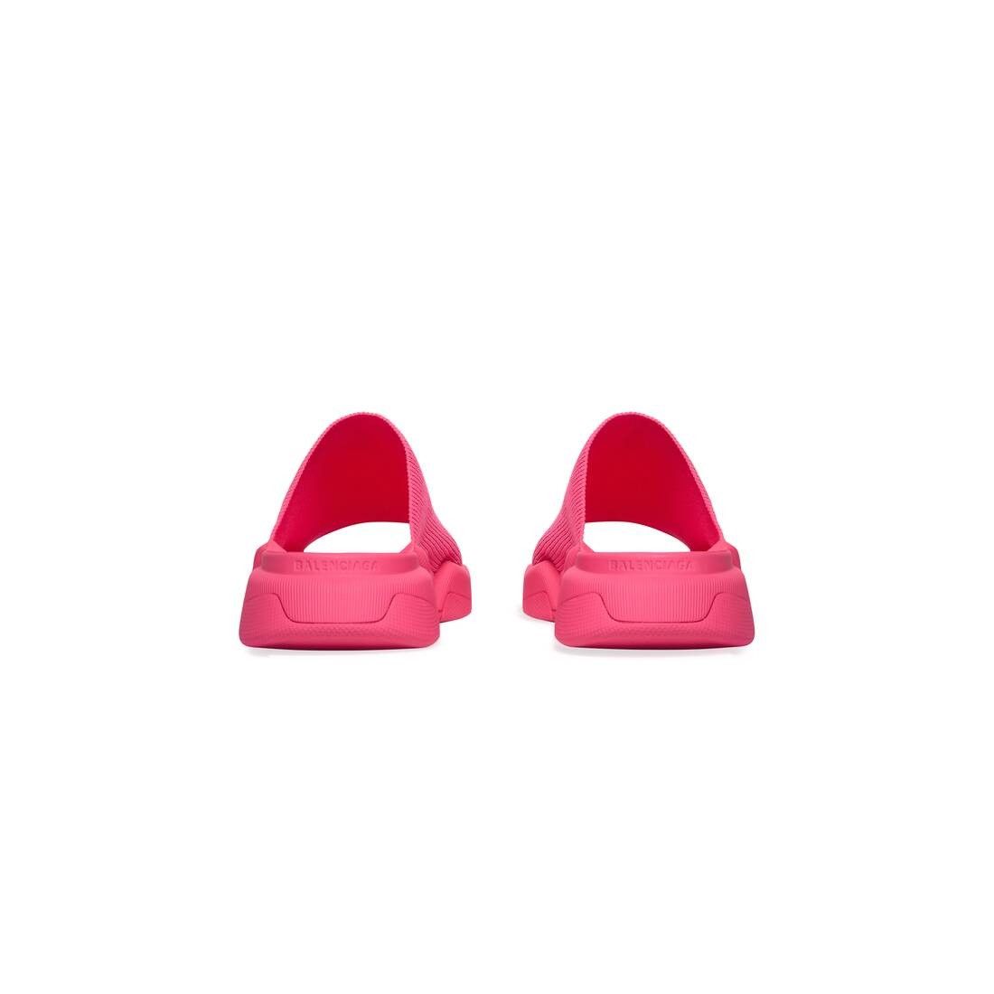 Balenciaga Women's Speed 2.0 Recycled Knit Slide Sandal in Fluo Pink Size US 7 / IT 37 - 4 Thumbnail