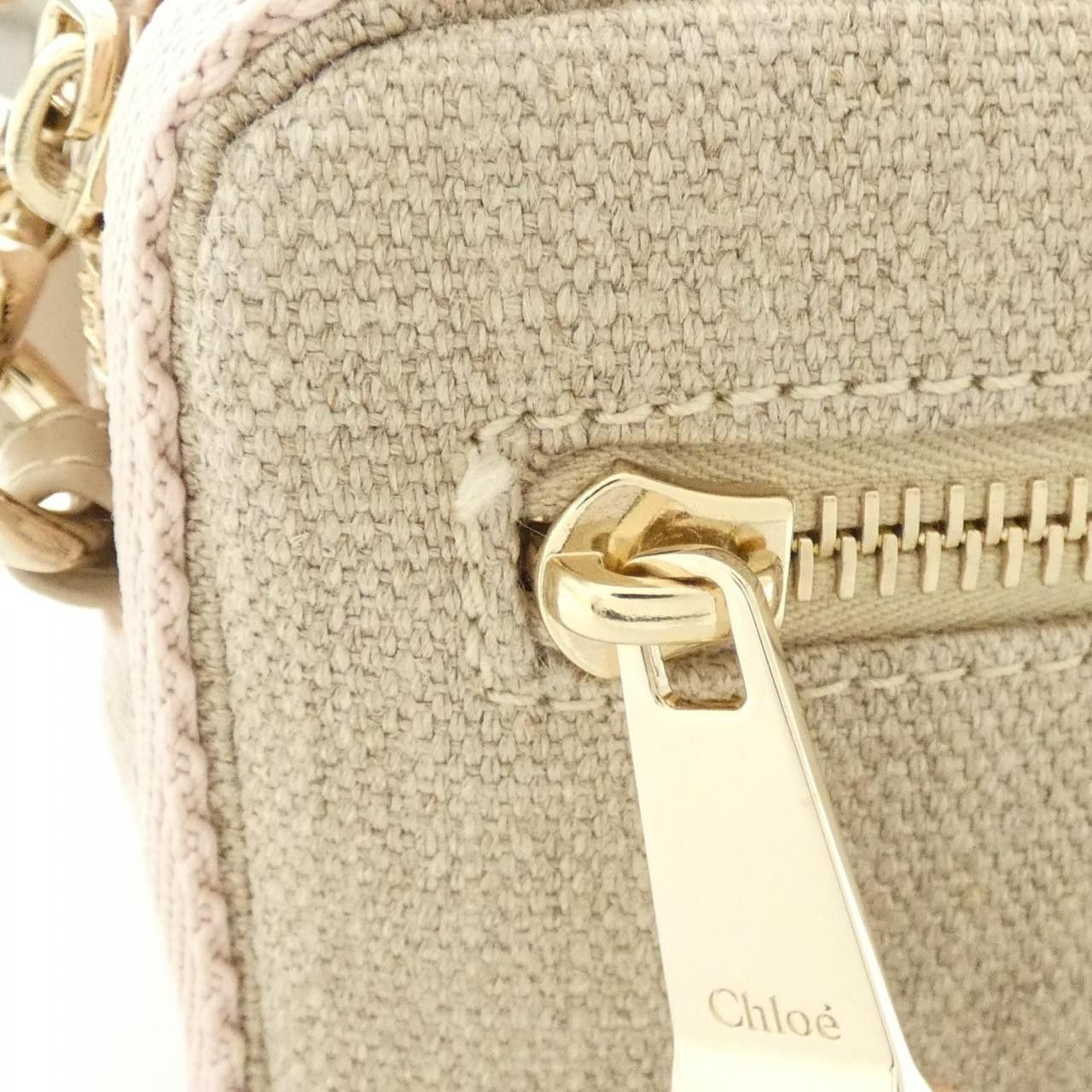 Chloe Chloe Chloé Woody Linen Canvas Calf Waist Bag Canvas Belt Bag CHC23AS432 L13 Size ONE SIZE - 5 Thumbnail