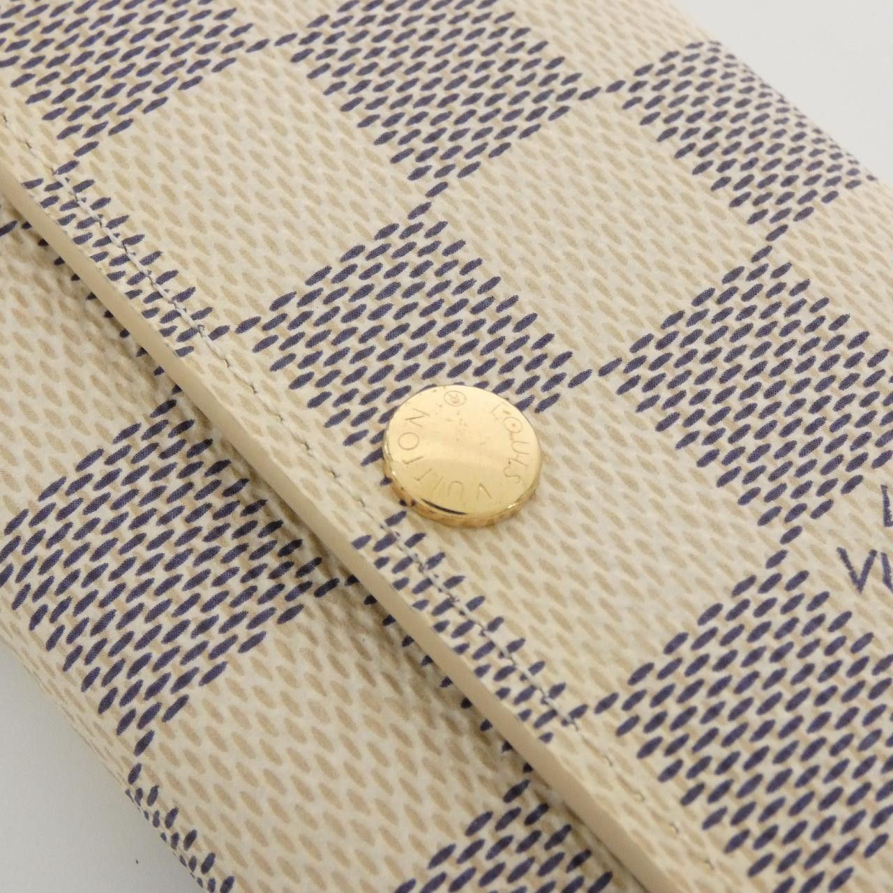 Louis Vuitton Louis Vuitton Louis Vuitton Multicles Damier Azur Key Case Canvas Key case N61745 Size ONE SIZE - 4 Thumbnail