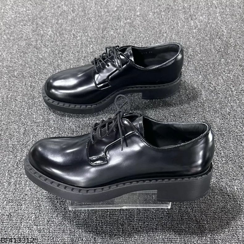 Prada prada lace-up thick - soled loafers Size US 5 / EU 37 - 3 Thumbnail