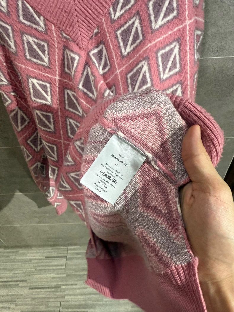 Dior dior pink geometric pattern sweater Size US M / EU 48-50 / 2 - 6 Thumbnail