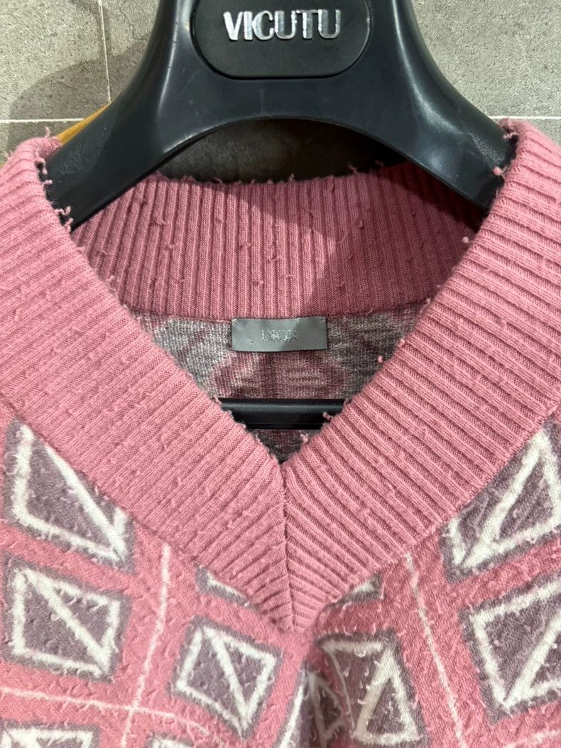 Dior dior pink geometric pattern sweater Size US M / EU 48-50 / 2 - 2 Thumbnail