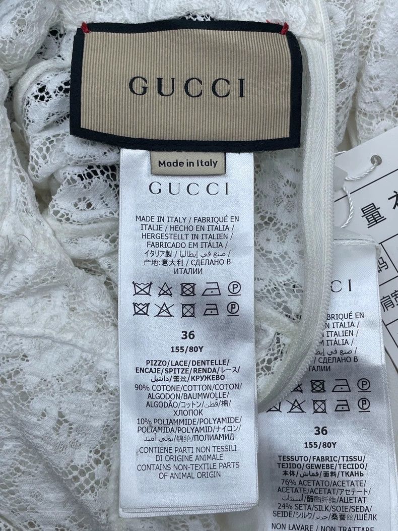 Gucci gucci white lace short sleeve dress Size US 36 / EU 52 - 5 Thumbnail