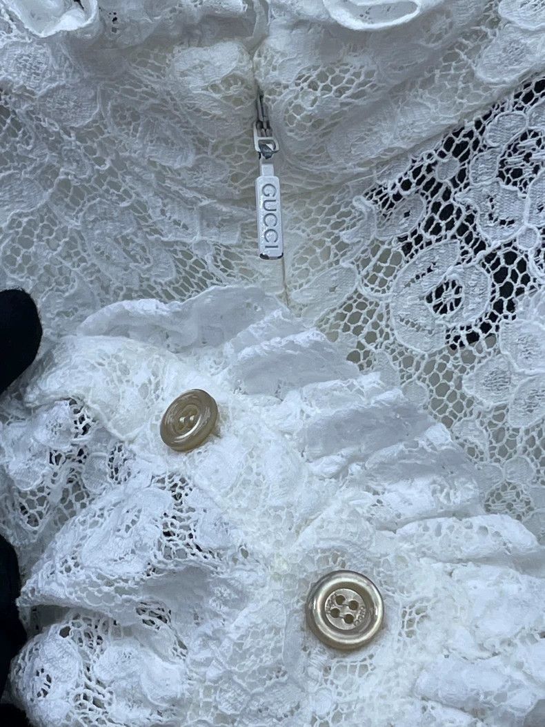 Gucci gucci white lace short sleeve dress Size US 36 / EU 52 - 3 Thumbnail