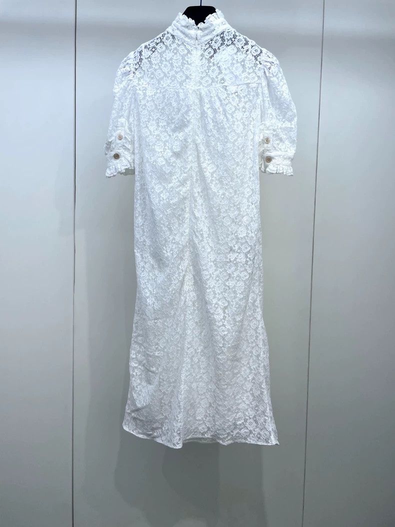 Gucci gucci white lace short sleeve dress Size US 36 / EU 52 - 2 Thumbnail