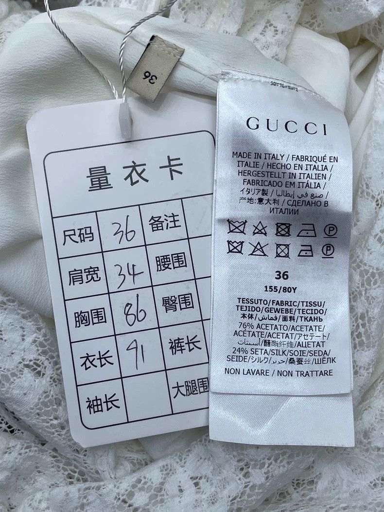 Gucci gucci white lace short sleeve dress Size US 36 / EU 52 - 6 Thumbnail