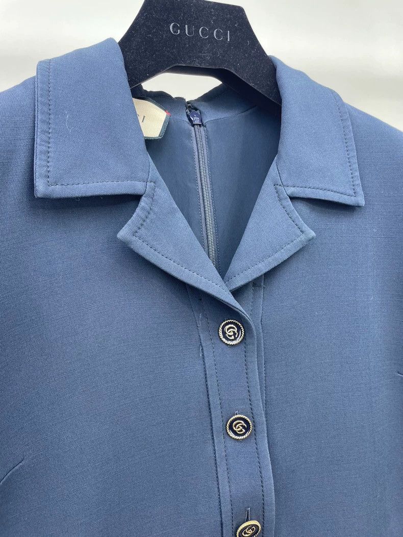 Gucci gucci blue short sleeve dress Size US 36 / EU 52 - 3 Thumbnail