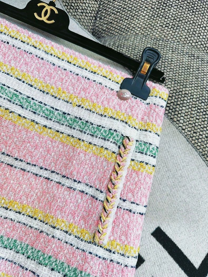 Chanel Chanel 24ss pink striped maxi skirt Size US 38 / EU 54 - 3 Thumbnail