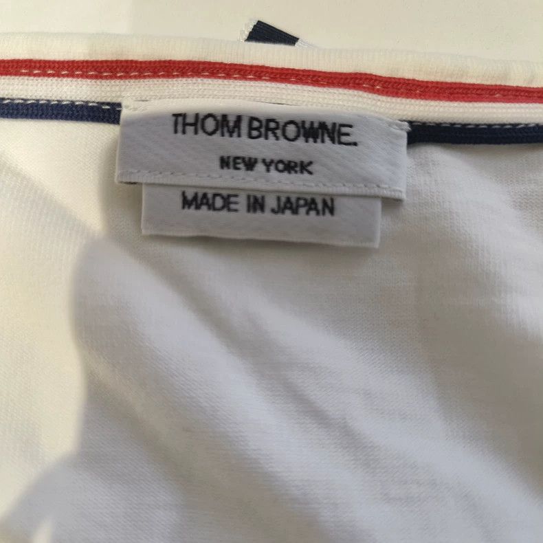 Thom Browne thom browne white long sleeve tee Size US L / EU 52-54 / 3 - 3 Thumbnail