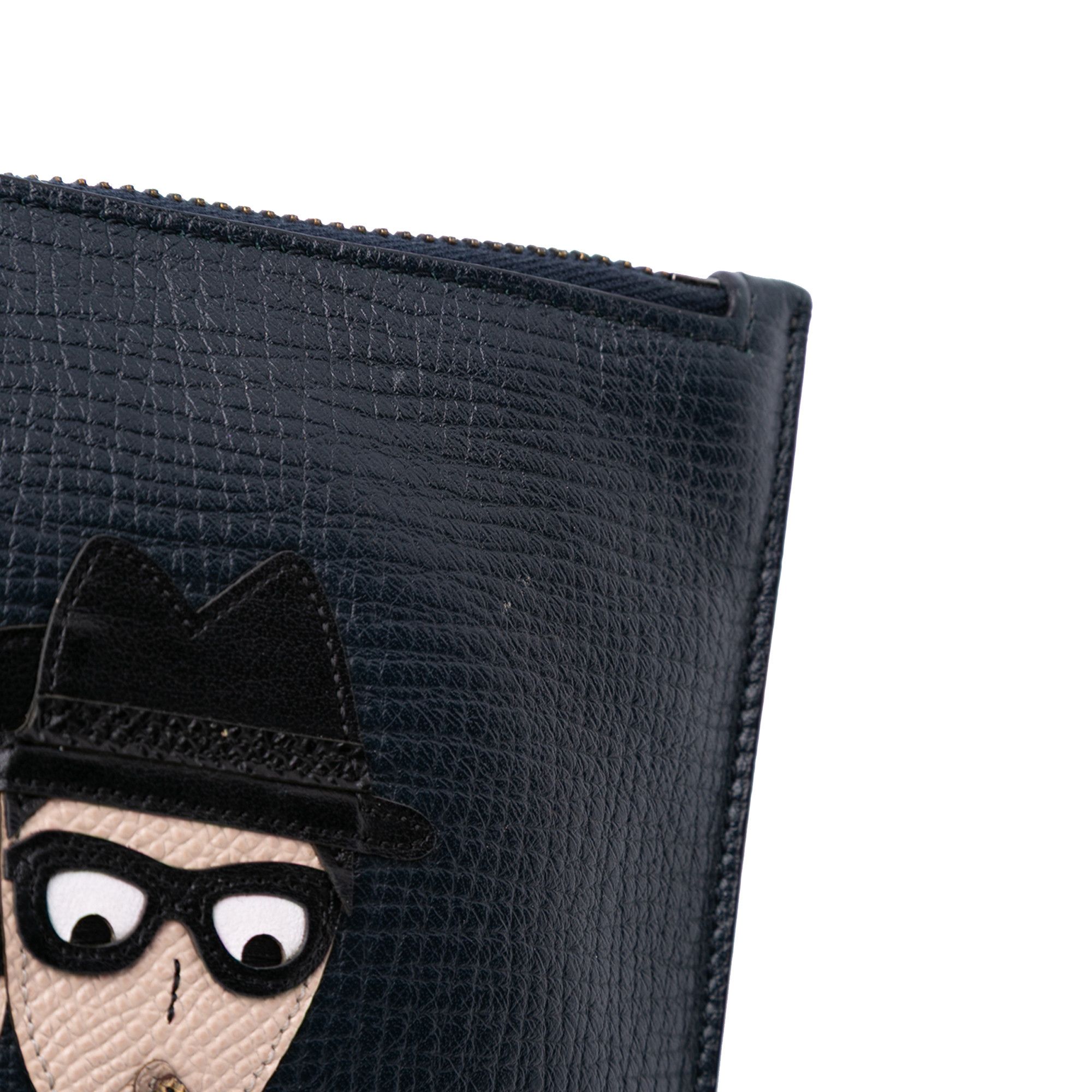 Dolce & Gabbana Dolce & Gabbana Leather DG Family Patch Zip Pouch Size ONE SIZE - 7 Thumbnail