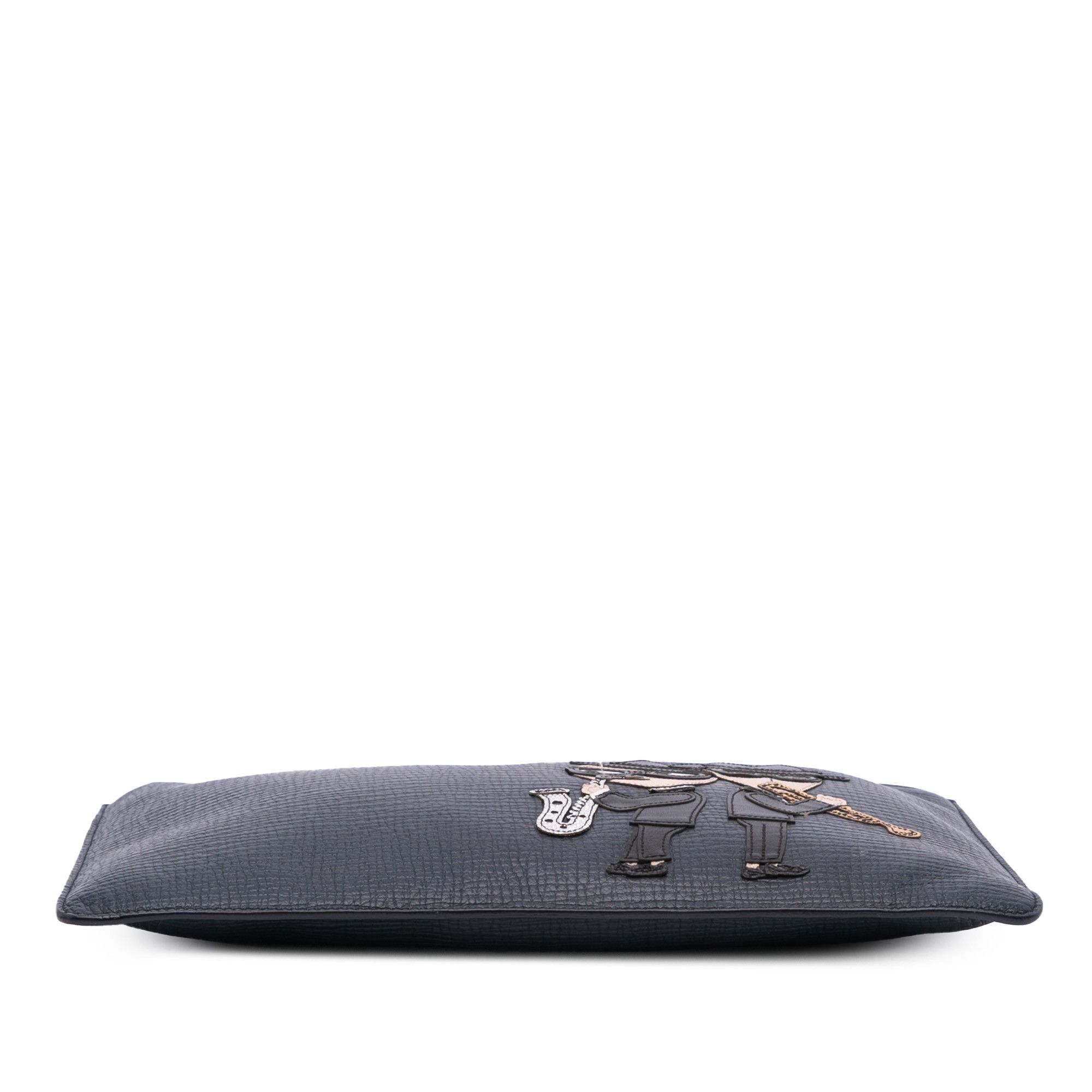 Dolce & Gabbana Dolce & Gabbana Leather DG Family Patch Zip Pouch Size ONE SIZE - 3 Thumbnail