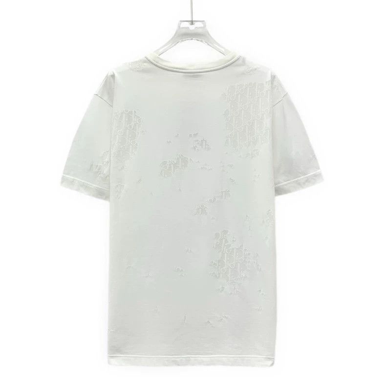 Dior Dior white distressed short sleeve T-shirt Size US L / EU 52-54 / 3 - 2 Thumbnail