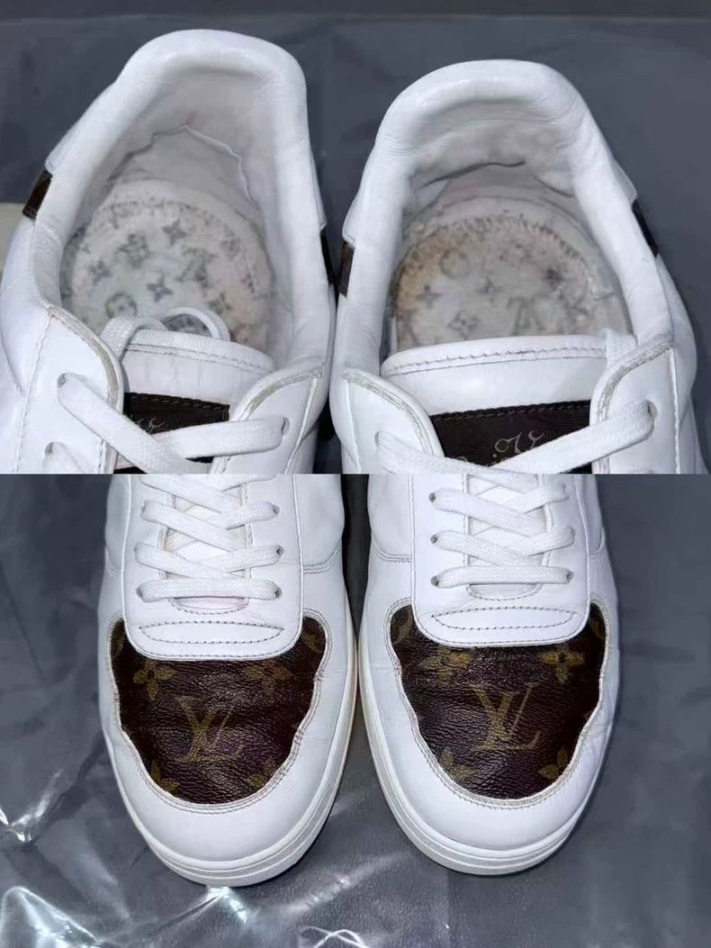Louis Vuitton lv rivoli white brown sneakers Size US 8 / EU 41 - 8 Thumbnail
