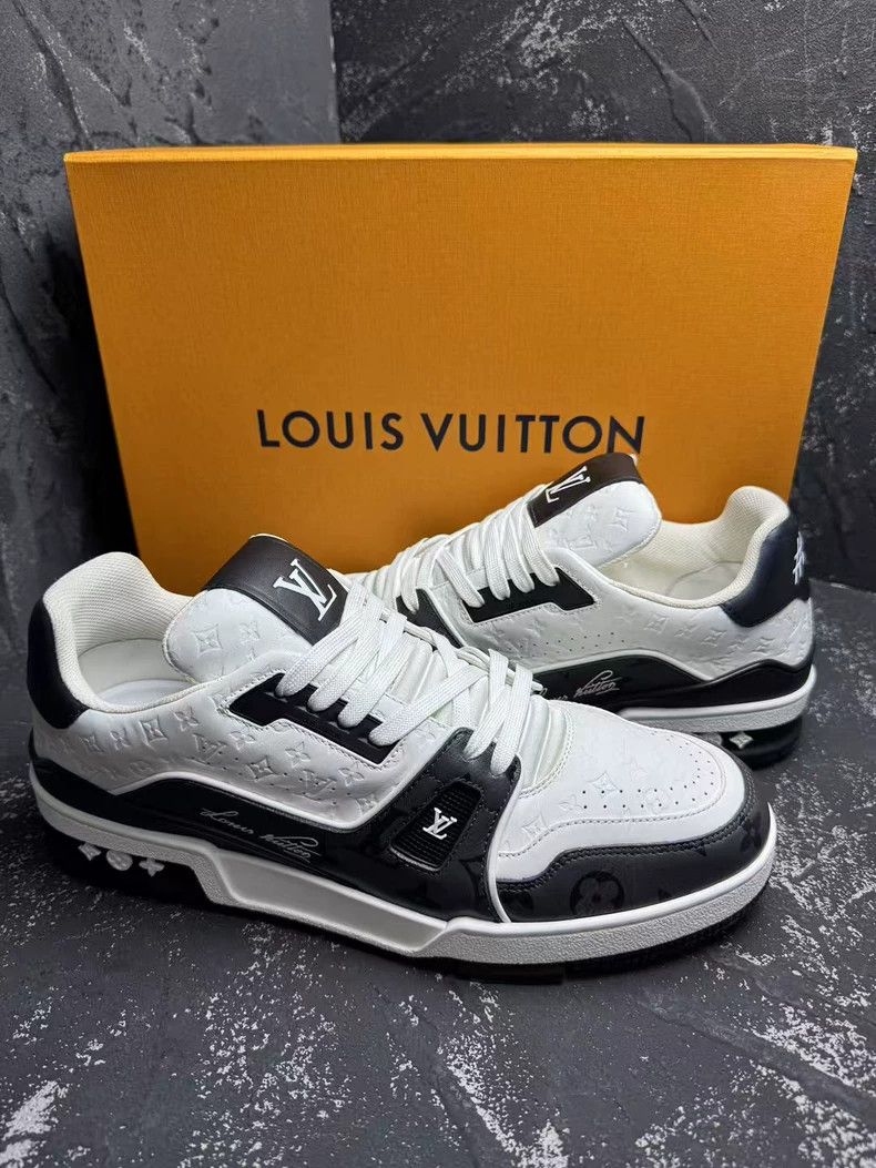 Louis Vuitton LV Trainer Black White Sneakers Size US 9 / EU 42 - 7 Thumbnail