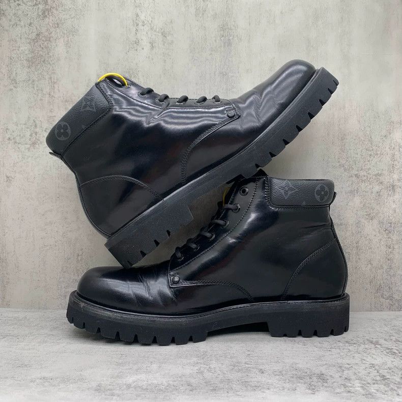 Louis Vuitton lv black high top martin boots Size US 10 / EU 43 - 4 Thumbnail