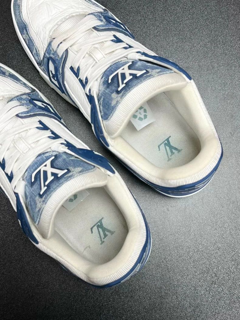 Louis Vuitton LV Trainer Blue White Sneakers UK7 Size US 7 / EU 40 - 4 Thumbnail