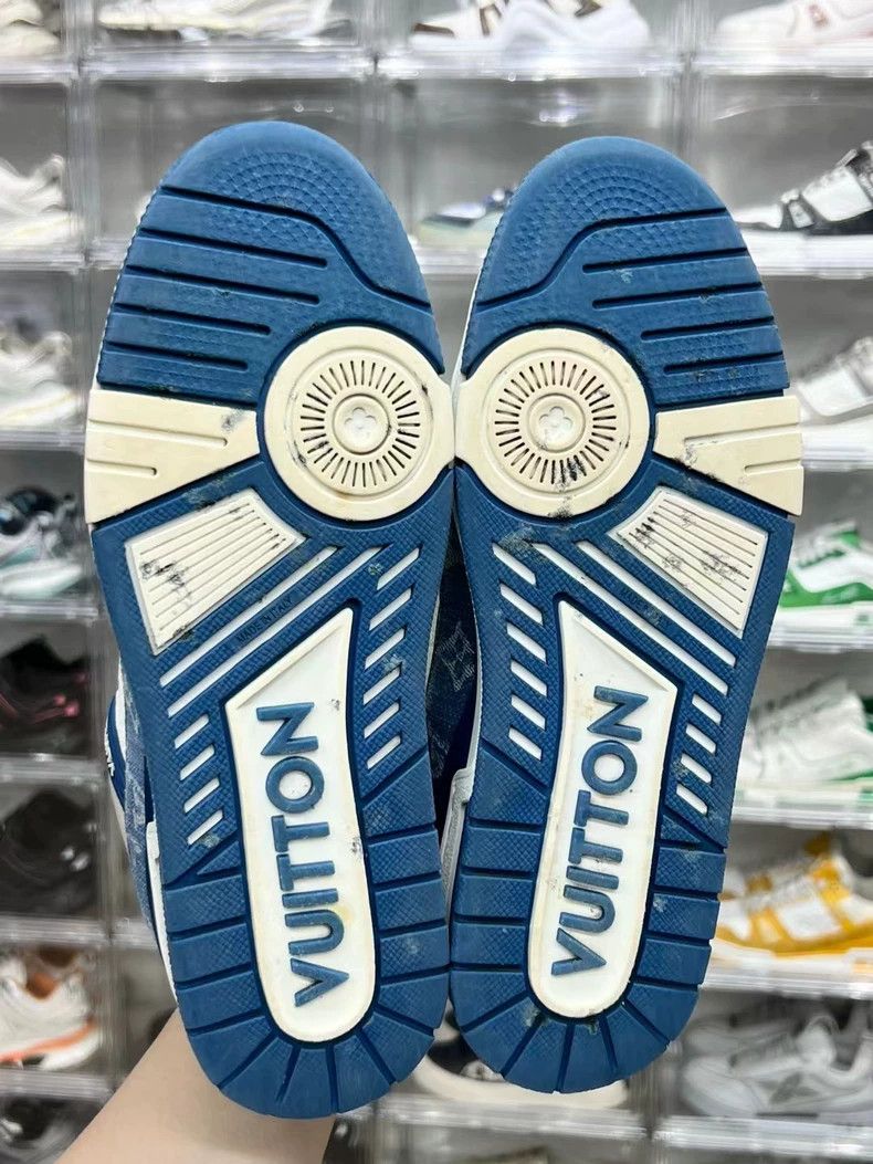 Louis Vuitton LV Trainer Blue White Sneakers UK7 Size US 7 / EU 40 - 8 Thumbnail