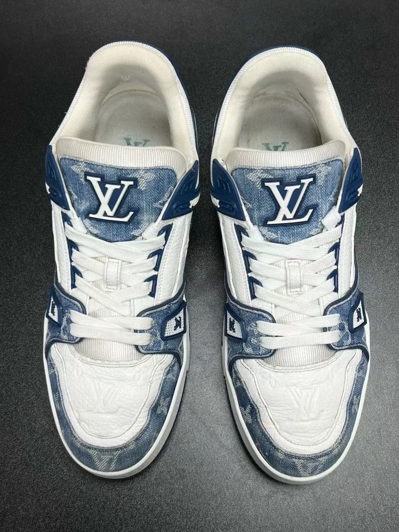 Louis Vuitton LV Trainer Blue White Sneakers UK7 Size US 7 / EU 40 - 3 Thumbnail
