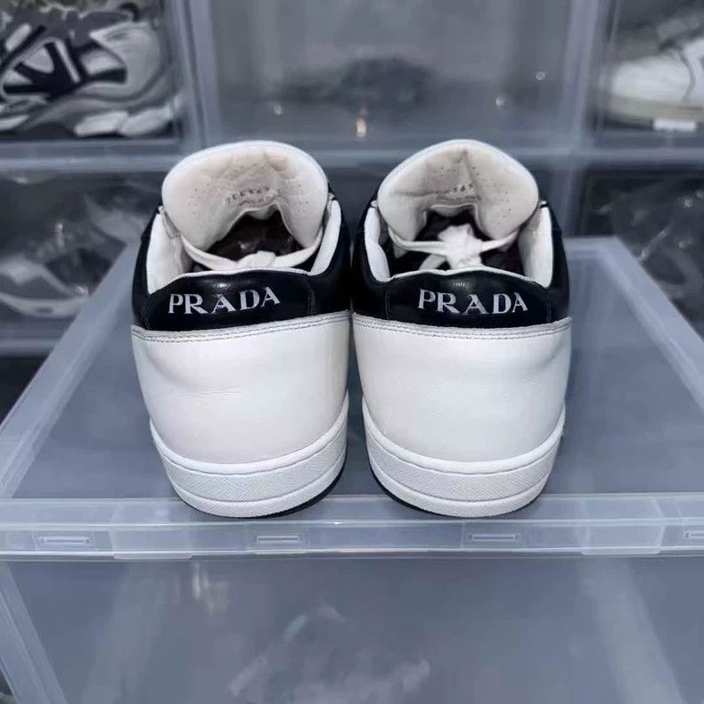 Prada prada black white lace up sneakers Size US 8 / EU 41 - 3 Thumbnail