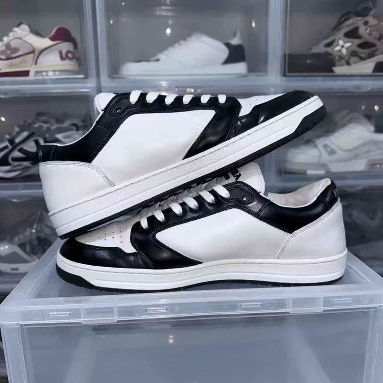 Prada prada black white lace up sneakers Size US 8 / EU 41 - 2 Thumbnail