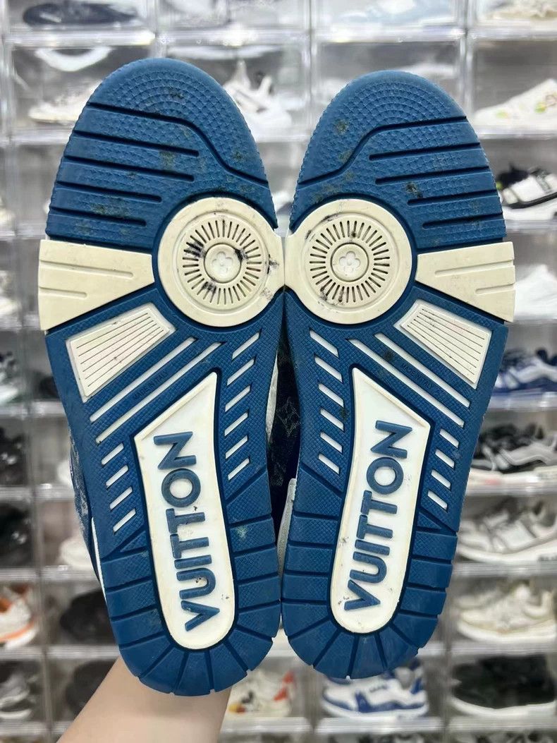 Louis Vuitton LV Trainer Blue White Sneakers Size US 8.5 / EU 41-42 - 8 Thumbnail