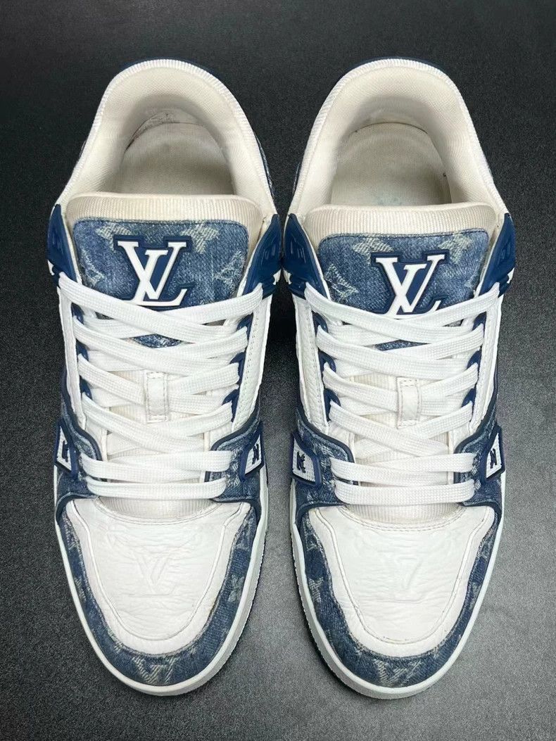 Louis Vuitton LV Trainer Blue White Sneakers Size US 8.5 / EU 41-42 - 3 Thumbnail