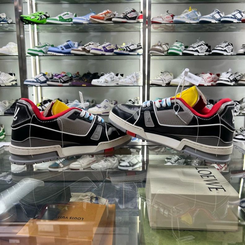 Louis Vuitton LV Trainer Show Style Black Cement Sneakers Size US 7.5 / EU 40-41 - 4 Thumbnail