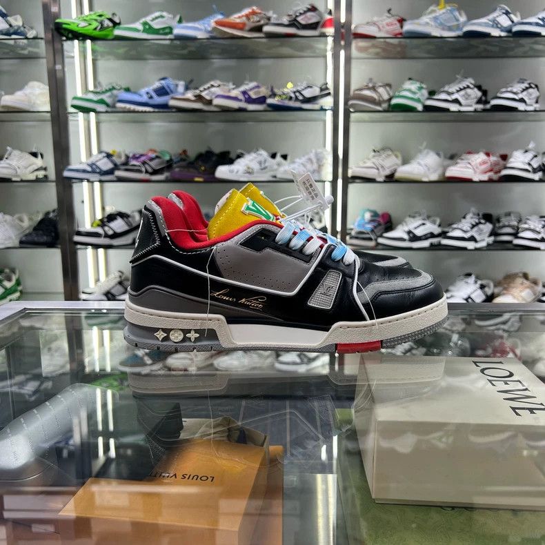 Louis Vuitton LV Trainer Show Style Black Cement Sneakers Size US 7.5 / EU 40-41 - 2 Thumbnail
