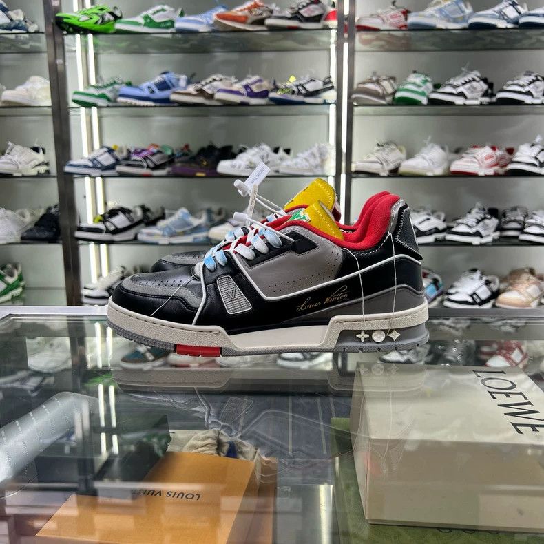 Louis Vuitton LV Trainer Show Style Black Cement Sneakers Size US 7.5 / EU 40-41 - 3 Thumbnail