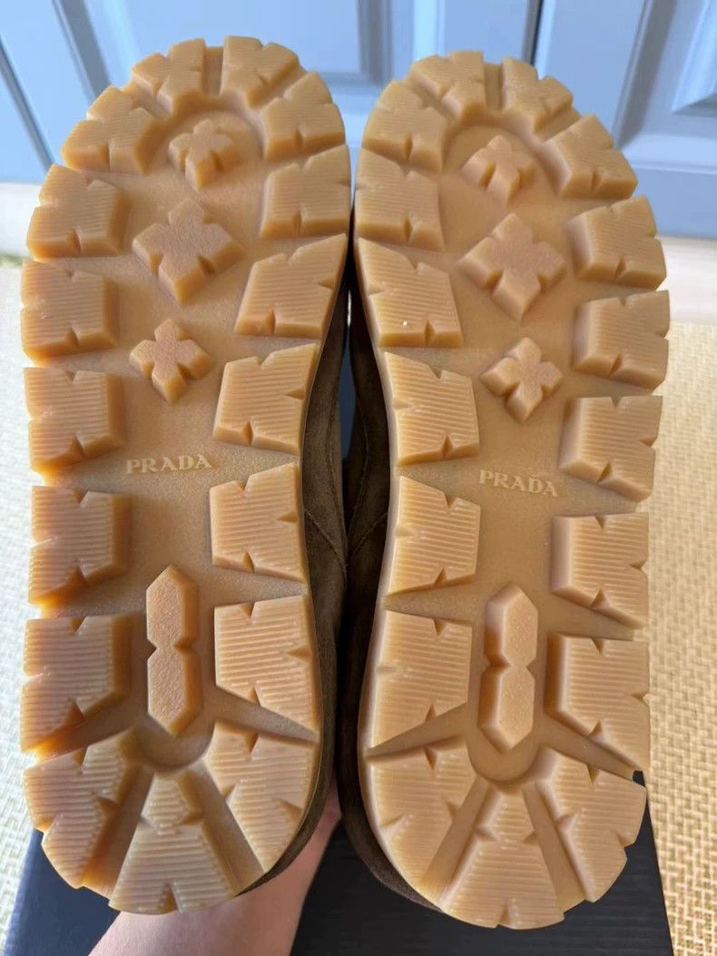 Prada prada brown suede lowtop sneakers Size US 6.5 / EU 39-40 - 6 Thumbnail