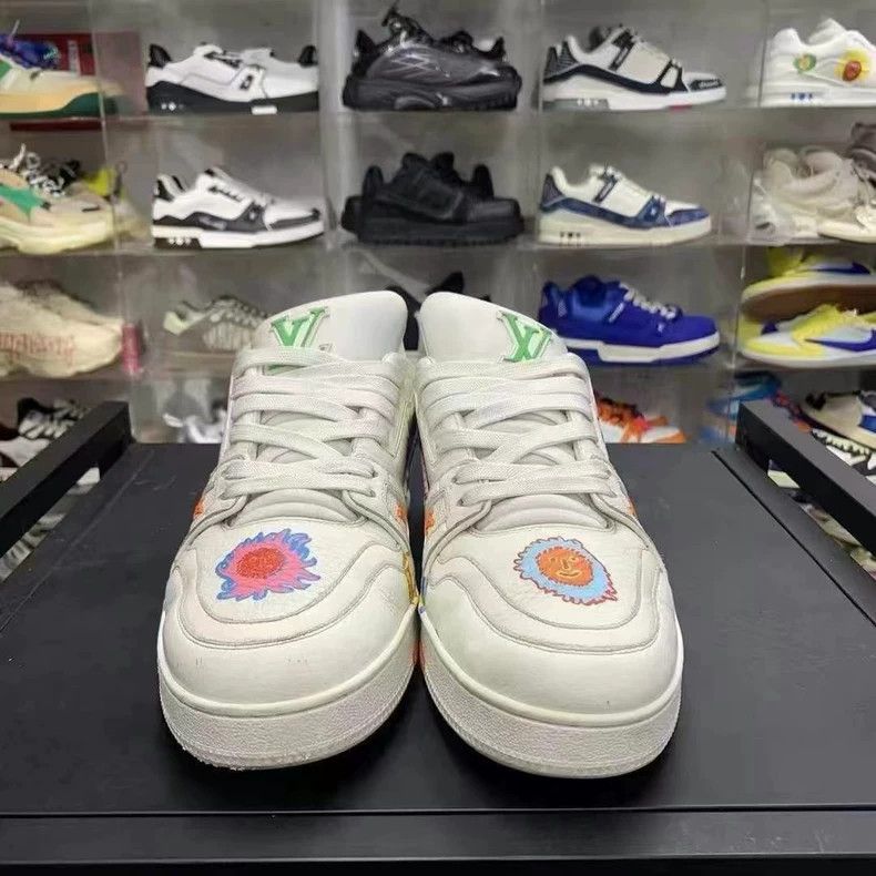 Louis Vuitton lv trainer sneakers with colorful designs Size US 8.5 / EU 41-42 - 2 Thumbnail