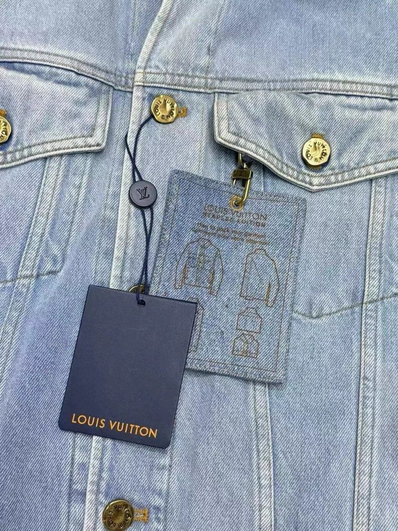 Louis Vuitton Louis Vuitton Men's Blue Denim Jacket Size US XL / EU 56 / 4 - 3 Thumbnail