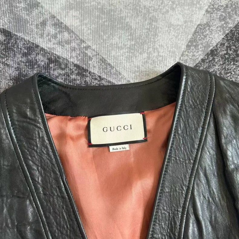 Gucci gucci leather jacket with stripes Size US S / EU 44-46 / 1 - 2 Thumbnail