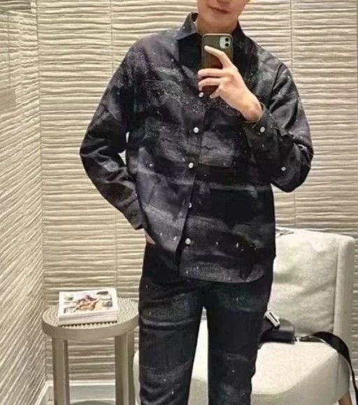 Dior dior starry ink denim shirt coat Size US L / EU 52-54 / 3 - 3 Thumbnail