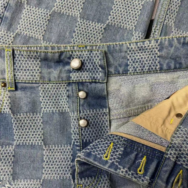 Louis Vuitton LV checkered straight jeans Size US 33 - 4 Thumbnail