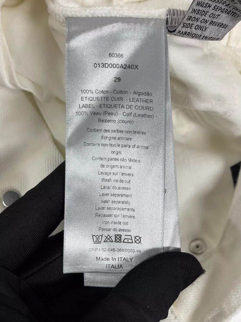Dior Dior White Slim Fit Jeans Size US 29 - 5 Thumbnail