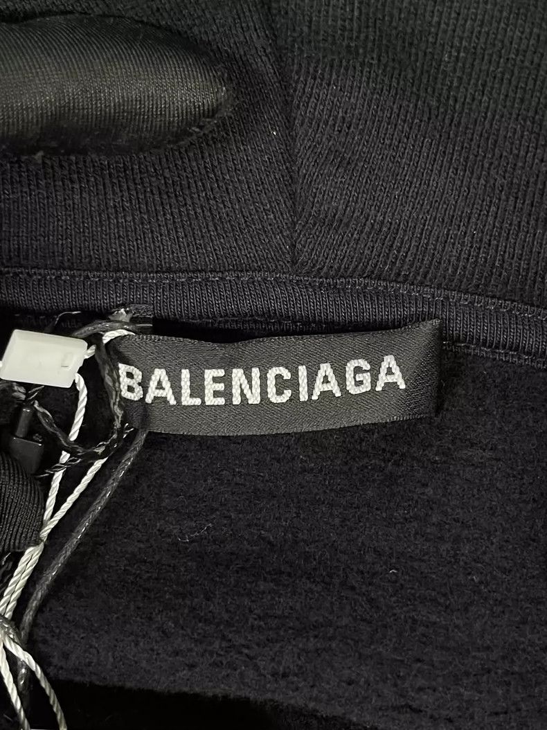 Balenciaga Balenciaga Black Paris Hoodie Size US L / EU 52-54 / 3 - 6 Thumbnail