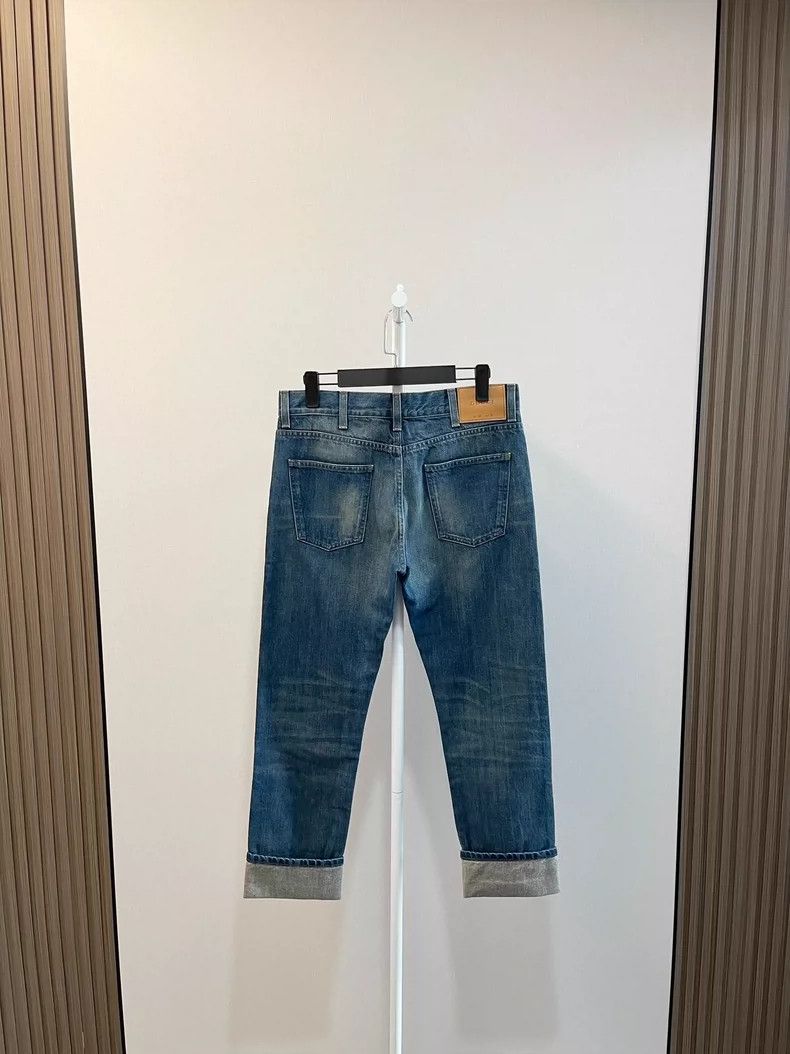 Gucci Gucci washed blue cropped jeans Size US 30 / EU 46 - 2 Thumbnail