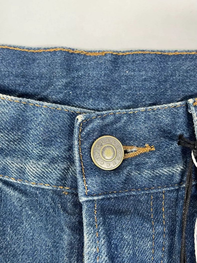 Gucci Gucci washed blue cropped jeans Size US 30 / EU 46 - 4 Thumbnail