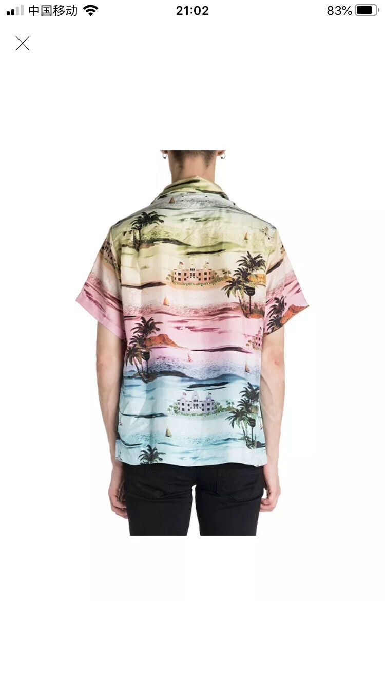Amiri Amiri Silk Rainbow Short Sleeve Shirt Size US XS / EU 42 / 0 - 6 Thumbnail