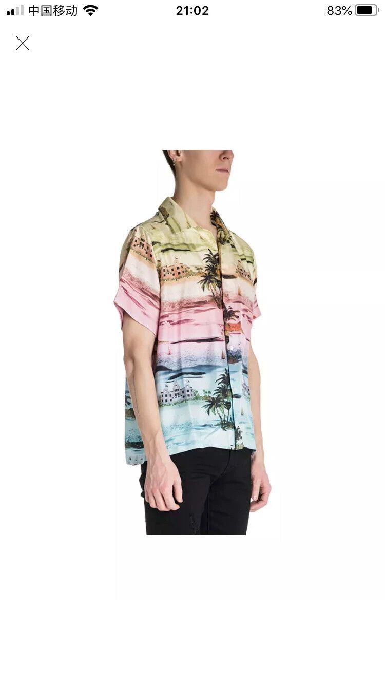 Amiri Amiri Silk Rainbow Short Sleeve Shirt Size US XS / EU 42 / 0 - 4 Thumbnail