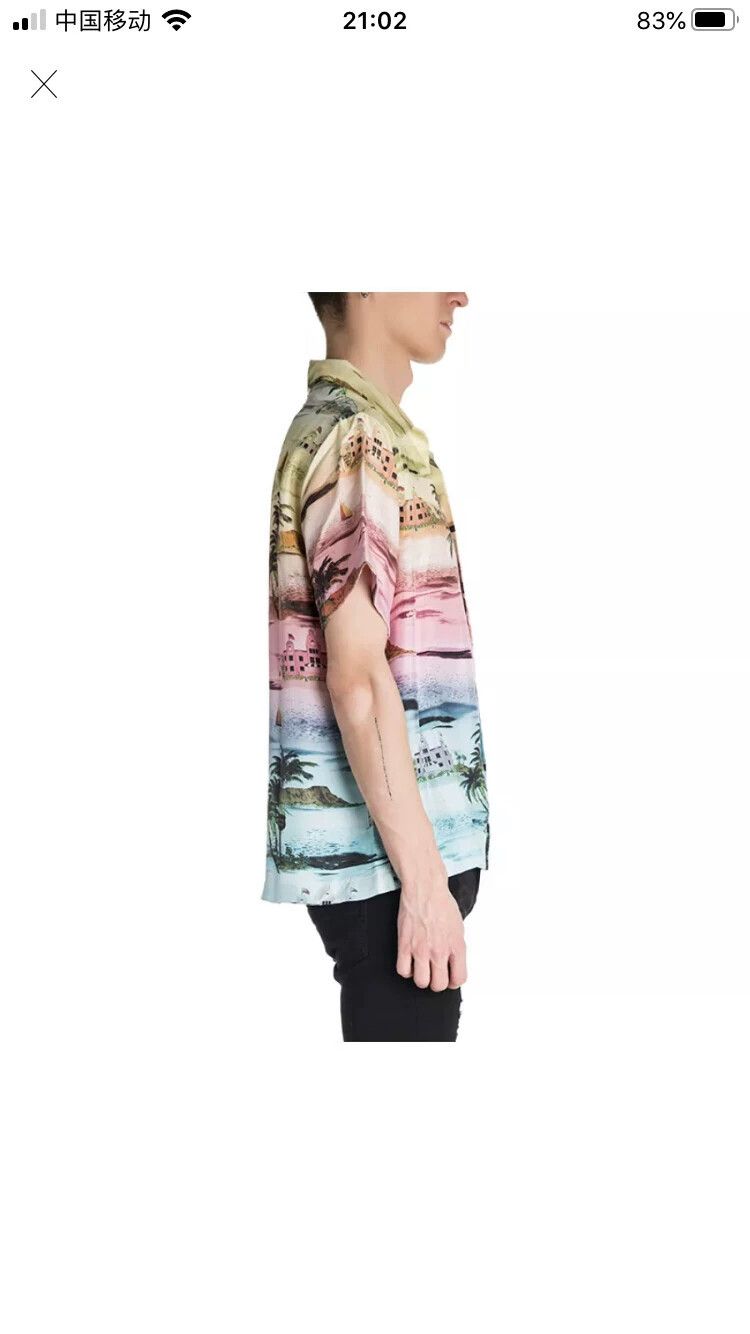 Amiri Amiri Silk Rainbow Short Sleeve Shirt Size US XS / EU 42 / 0 - 5 Thumbnail