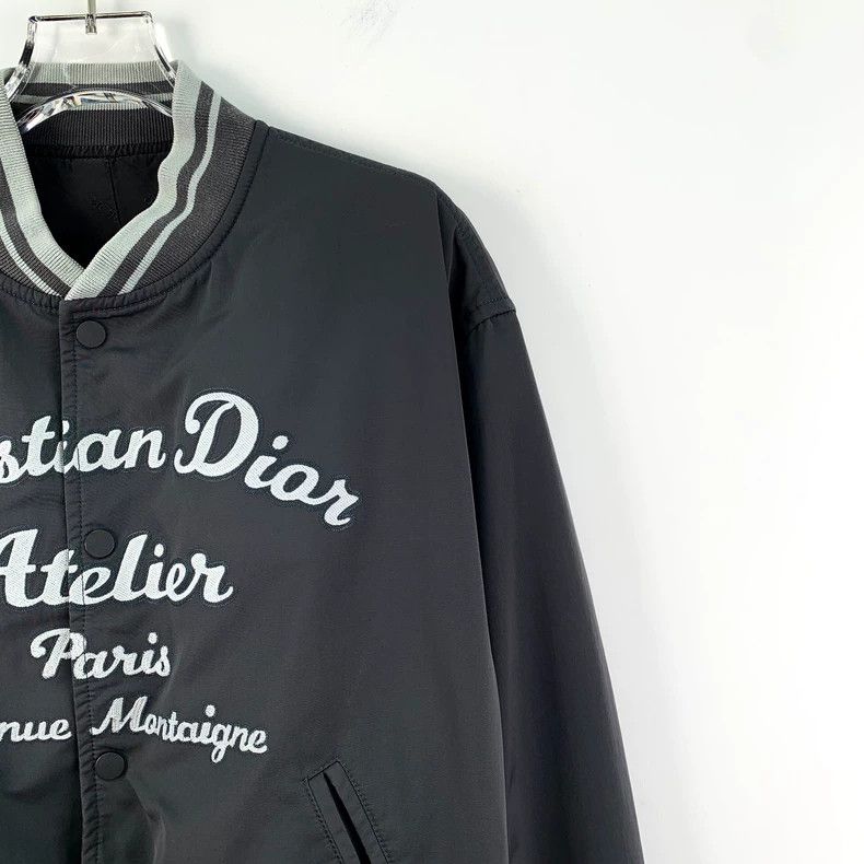 Dior Dior gray logo lettering jacket Size US M / EU 48-50 / 2 - 3 Thumbnail