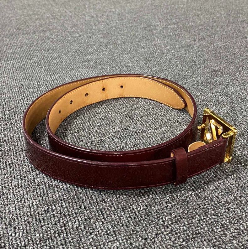Louis Vuitton louis vuitton red leather belt Size ONE SIZE - 2 Thumbnail