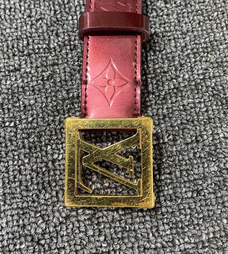 Louis Vuitton louis vuitton red leather belt Size ONE SIZE - 3 Thumbnail