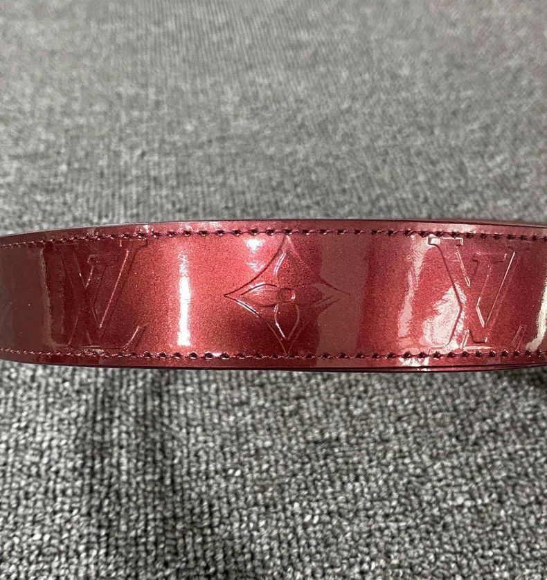 Louis Vuitton louis vuitton red leather belt Size ONE SIZE - 4 Thumbnail