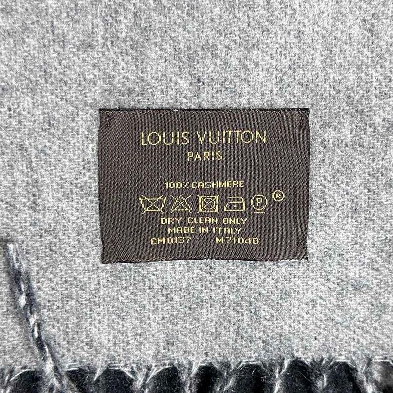 Louis Vuitton LV black and white cashmere scarf Size ONE SIZE - 4 Thumbnail