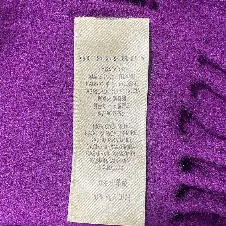 Burberry burberry purple cashmere scarf Size ONE SIZE - 4 Thumbnail